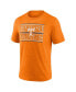 ფოტო #3 პროდუქტის Men's Heather Tennessee Orange Tennessee Volunteers Double Stripe Tri-Blend T-Shirt