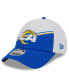 Фото #3 товара Men's White, Royal Los Angeles Rams 2023 Sideline 9FORTY Adjustable Hat