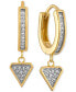 Фото #1 товара Серьги Esquire Mens Jewelry Diamond Triangle Dangle