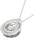 Фото #3 товара Twinkling Diamond Star diamond Teardrop Halo 18" Pendant Necklace (3/4 ct. t.w.) in 10k White Gold