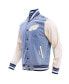 ფოტო #4 პროდუქტის Men's Denim Distressed Philadelphia Eagles Varsity Blues Full-Snap Varsity Jacket