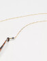 ASOS DESIGN sunglasses chain with dot dash design in gold tone