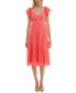 Фото #1 товара Платье Trixxi средней длины с V-образным вырезом и рукавами с многоуровневыми оборками