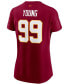ფოტო #3 პროდუქტის Women's Chase Young Burgundy Washington Football Team Name Number T-shirt