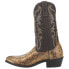 Laredo Monty Snake Print Pointed Toe Cowboy Mens Brown Casual Boots 68068