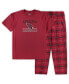 Men's Cardinal Arizona Cardinals Big and Tall Lodge T-shirt and Pants Sleep Set