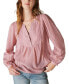 Women's Cotton Striped Popover Blouse