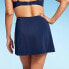 Фото #4 товара Lands' End Women's UPF 50 Tummy Control Swim Skirt - Navy Blue L