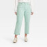 Women's High-Rise Straight Fit Cropped Jeans - Universal Thread Mint Green 8