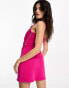 Фото #4 товара Waven welby cut out stretch denim mini dress in hyper pink