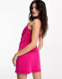 Фото #2 товара Waven welby cut out stretch denim mini dress in hyper pink