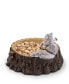 Designs Aluminum Standing Squirrel on Log Nut Bowl