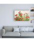 Фото #3 товара Danhui Nai Red Geraniums on White v2 Canvas Art - 27" x 33.5"