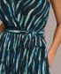 ფოტო #6 პროდუქტის Women's Printed Belted A-Line Dress