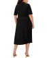 Plus Size Collared Wrap Dress