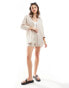 Esmee Exclusive oversized long sleeve beach shirt in oat Hafer, 40 - фото #2