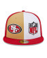 ფოტო #3 პროდუქტის Men's Gold, Scarlet San Francisco 49ers 2023 Sideline 59FIFTY Fitted Hat
