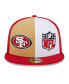 Фото #3 товара Головной убор New Era мужской Золотой, Алый San Francisco 49ers 2023 Сайдлайн 59FIFTY.toFixed Шапка