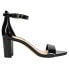 Фото #1 товара Nine West Pruce Block Heels Womens Black Dress Sandals PRUCE-001