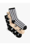 3'lü Soket Çorap Seti Köpek Desenli Çok Renkli