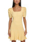 Women's Jacquard Puff-Sleeve A-Line Dress
