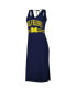 Women's Navy Michigan Wolverines Training V-Neck Maxi Dress