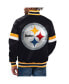 Men's Black Pittsburgh Steelers Home Game Satin Full-Snap Varsity Jacket