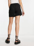 Noisy May elasticated waist shorts co-ord in black