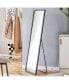 Фото #4 товара black thick wooden frame full body mirror, large floor standing mirror, dressing mirror, decorative mirror, suitable for bedrooms, living rooms, clothing stores57.9"18.1"