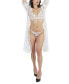 ფოტო #2 პროდუქტის Women's Isabella Lace Bra, Panty & Robe 3pc Lingerie Set