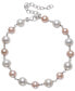 ფოტო #1 პროდუქტის Gray & White Cultured Freshwater Pearl (5-6mm & 7-8mm) Bracelet in Sterling Silver (Also in Pink & White Cultured Freshwater Pearl), Created for Macy's