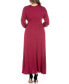 Фото #3 товара Women's Plus Size Bishop Sleeves Maxi Dress