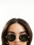 AIRE cygnus round sunglasses in black/gold