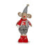 Decorative Figure Mouse Christmas 48 cm White Red Grey Cream