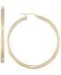 ფოტო #1 პროდუქტის Polished Hoop Earrings in 18k Gold over Sterling Silver