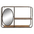 Фото #3 товара Полка DKD Home Decor Чёрный Темно-коричневый Деревянный Металл Зеркало 73 x 19 x 50 cm