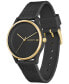 Фото #2 товара Women's Crocodelle Black Silicone Strap Watch 36mm