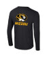 Фото #3 товара Men's Black Missouri Tigers Logo Lockup 3-Hit Active Blend Long Sleeve T-Shirt