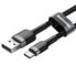 Wytrzymały nylonowy kabel przewód USB USB-C 2A 3M czarno-szary