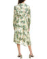 Фото #2 товара Платье Gracia средней длины с принтом цветов и поясом на талии