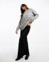 ASOS DESIGN wool blend oversized jumper with crew neck in grey