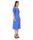 Фото #5 товара Платье женское Michael Kors с рисунком цветов V-образным вырезом и складками, средней длины