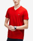 Men’s Classic V-Neck Soft Pima Cotton Tee Shirt Красный, M - фото #1