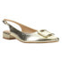 Фото #2 товара CL by Laundry Sweetie Metallic Slingback Womens Gold Flats Casual ISF003VP0-710