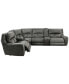 Фото #8 товара CLOSEOUT! Terrine 6-Pc. Fabric Sectional with 2 Power Motion Recliners and 2 USB Consoles, Created for Macy's