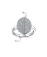 ფოტო #3 პროდუქტის Holiday Party Cubic Zirconia Oval Pave Dome CZ Prom Fashion Statement Ring For Women