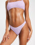 Фото #2 товара Public Desire crinkle high leg bikini bottom in lilac