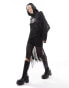 Фото #4 товара Weekday sheer oversized hoodie in Black