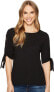 Фото #1 товара Футболка женская allen allen 173264 с короткими рукавами и завязкой, цвет черный, размер S