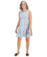 ფოტო #1 პროდუქტის Women's Printed Sleeveless Knit Flip Flop Dress, Created for Macy's
